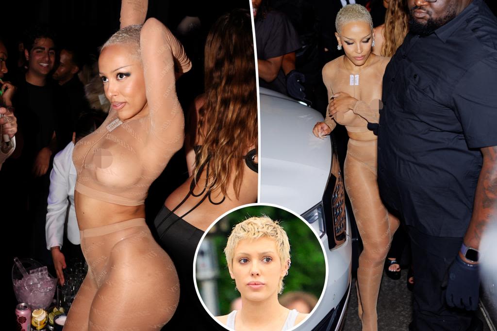 Doja Cat channels Bianca Censori in nothing but see-through hosiery at Met Gala 2024 afterparty