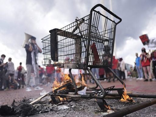 White House condemns protesters for burning American flags in DC