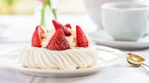 Nigella Lawson's rose pavlova with passionfruit and strawberries recipe