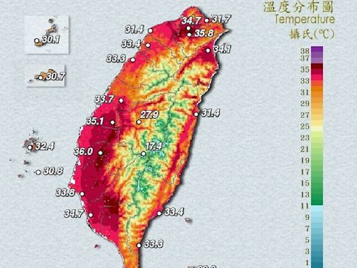 1圖看懂今天多熱 專家示警：下周更熱「要有心理準備」