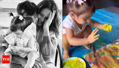 Bipasha Basu shares a video of little Devi making a freehand painting with dad Karan Singh Grover - Watch | Hindi Movie News - Times of India