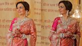Anant Ambani-Radhika Merchant Mangal Utsav: Nita Ambani’s pink and orange saree paired with diamond jewelry spells royalty in every language