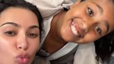Kim Kardashian Says Daughter North Filming Her Makeup-Free on TikTok Doesn't Bother Her: 'Who Cares?'