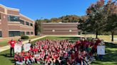 Madison Middle School students helping peers say no to drugs during Red Ribbon Week