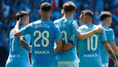 Carlos Domínguez, capitán del Celta en Balaídos con el dorsal número 28 del Fortuna