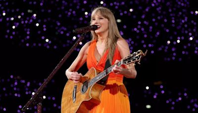 Taylor Swift and Travis Kelce share the stage for the first time at Wembley Stadium