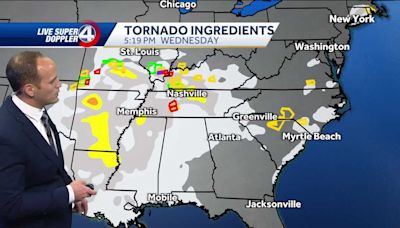 Forecast: Severe weather concerns in South Carolina, North Carolina, Georgia