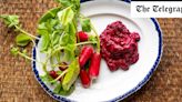 Whipped beetroot dip with radishes recipe