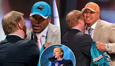 Roger Goodell’s 2024 NFL Draft hugs up in the air after back surgery