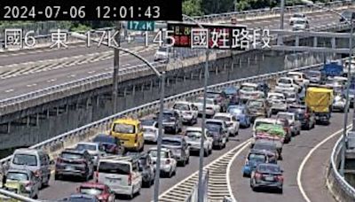 國6隧道4車追撞 國姓段一度變停車場