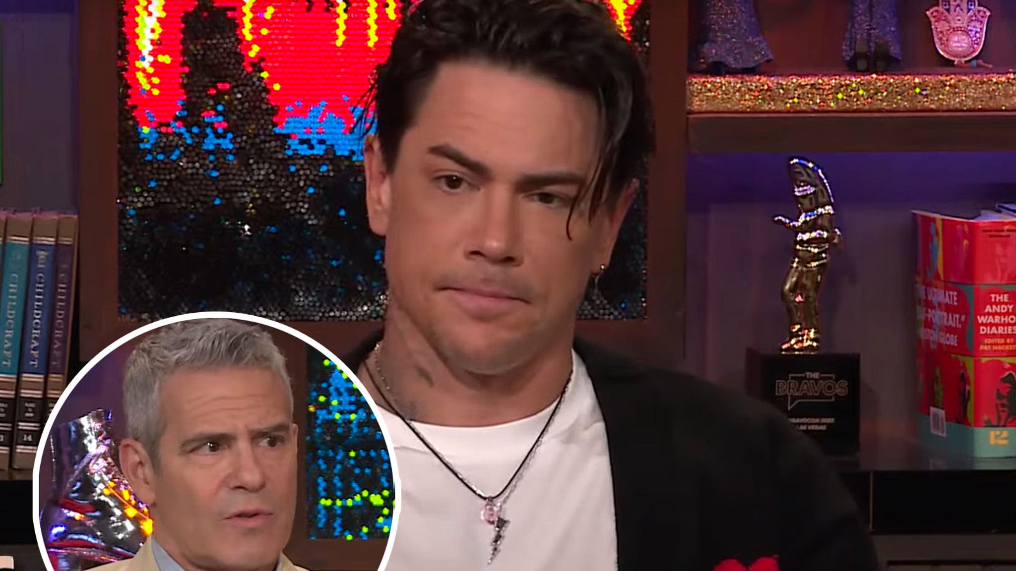 Tom Sandoval Attempts to Explain Hot Mic Moment from Vanderpump Rules Finale on WWHL