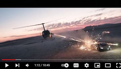 California man faces charge over video of helicopter shooting fireworks at Lamborghini