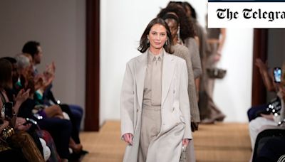 Christy Turlington returns to the catwalk for a Ralph Lauren show full of his greatest hits