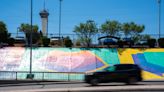 Charleston underpass mural bridges medical and arts district of downtown Las Vegas