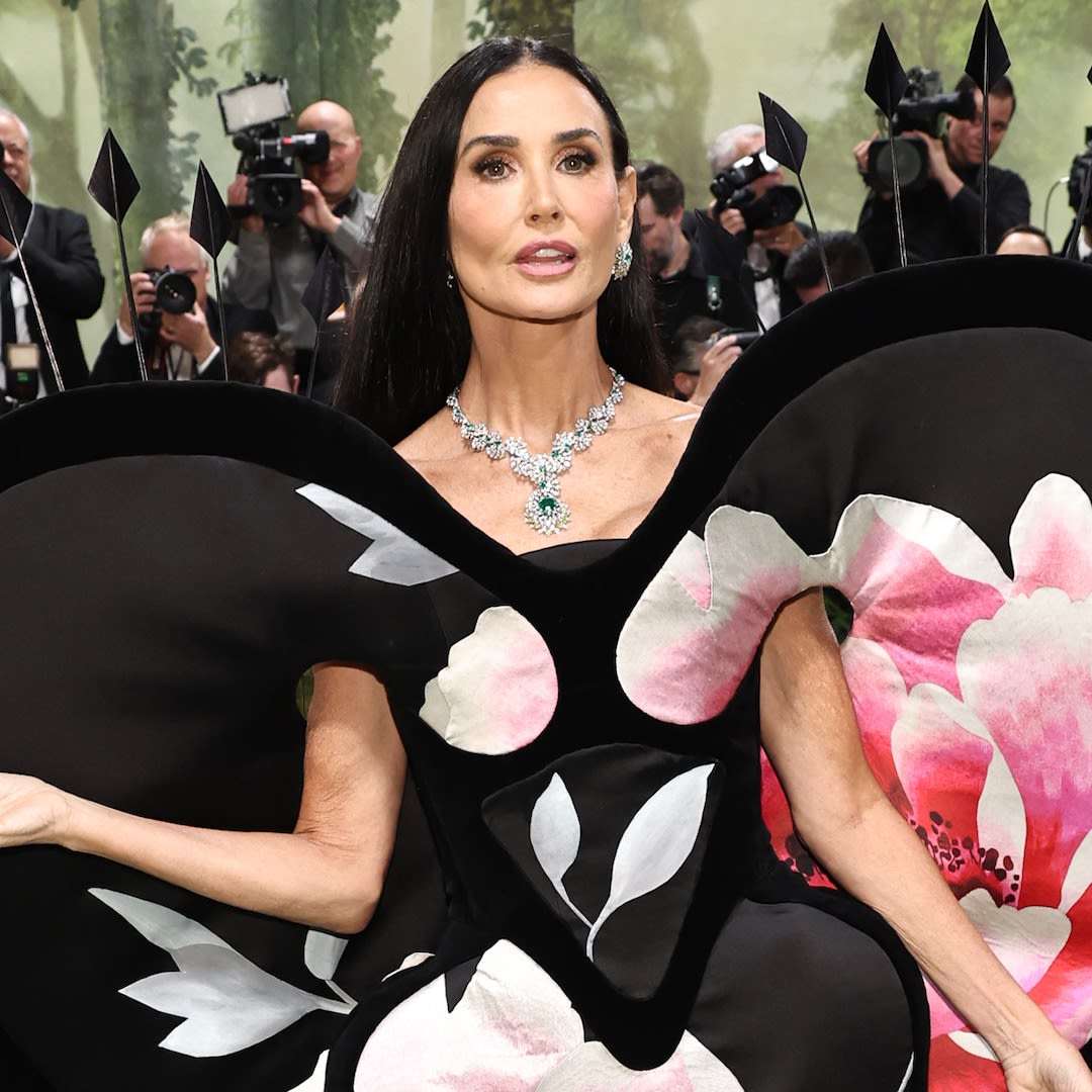 Demi Moore's 2024 Met Gala Dress Is, Um, Made From Wallpaper - E! Online