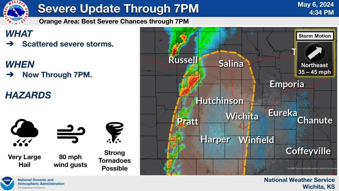 Live blog: Wichita under tornado watch until 11 p.m. as severe weather threat moves closer