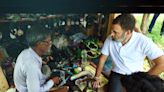 Rahul Gandhi Makes Brief Stop At Cobbler Shop On Way Back To Lucknow