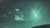Unexpected bright green fireball spotted plummeting to Earth