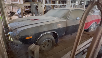 Barn Find 1970 Dodge Challenger Reveals Decades of Damage and Decay