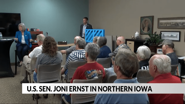 Sen. Joni Ernst visits Britt for town hall