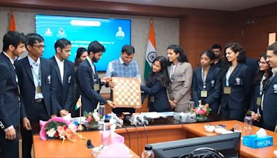 Chess Olympiad Champions Felicitated By Sports Minister Mansukh Mandaviya