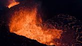Watch a close-up view of Iceland volcano shooting lava into air