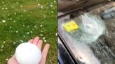 Heavy hail storms in Spain