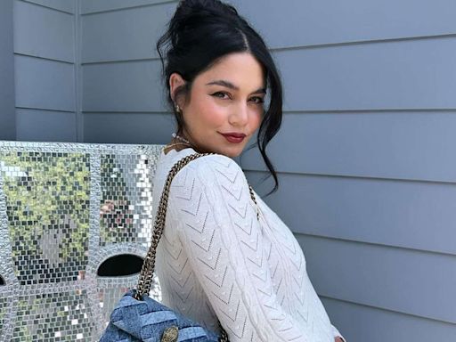 Pregnant Vanessa Hudgens Glows in Knit White Dress as She Prepares for Mother's Day: 'Right Around the Corner'