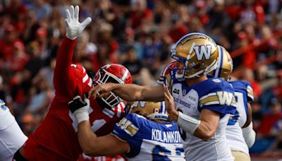 Collaros on the sidelines as winless Bombers prepare to host Redblacks