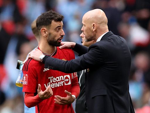 Bruno Fernandes ‘happy’ at Manchester United as Erik ten Hag responds to transfer speculation