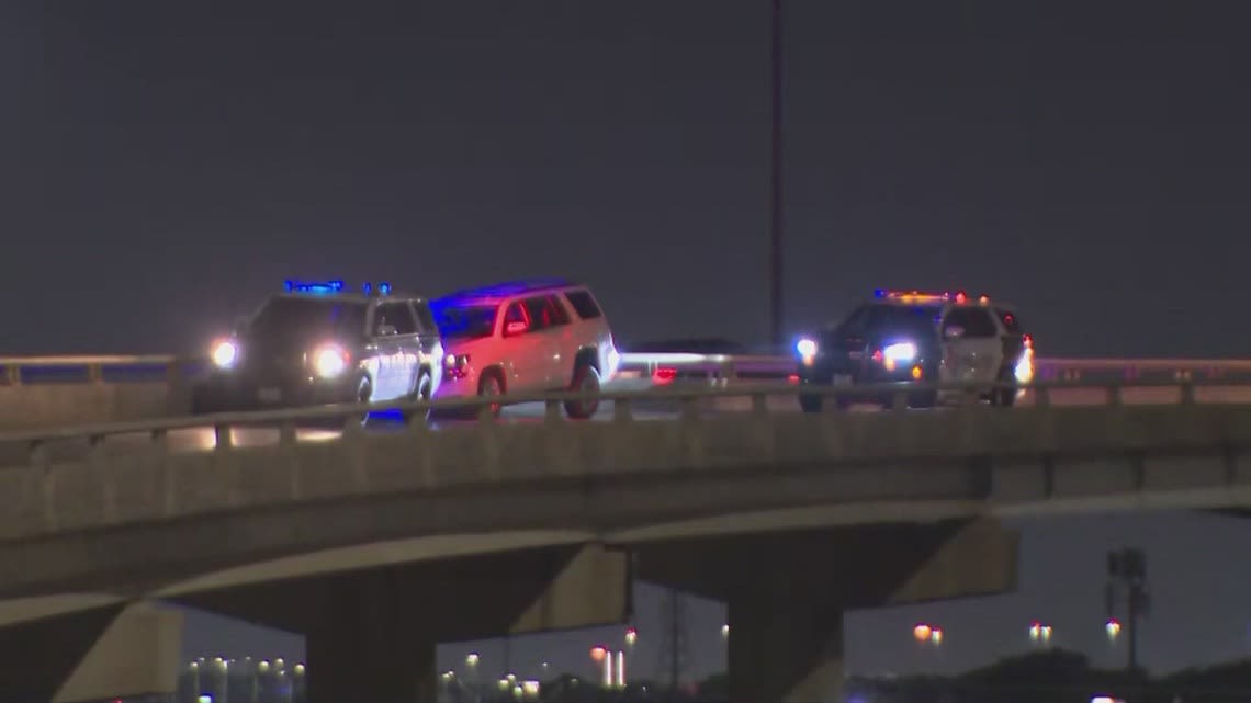 Parts of I-635 closed overnight after police pursue DWI suspect 'driving on 3 wheels'