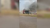 Warehouse fire reported near Laredo city limits