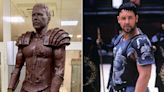 Russell Crowe has got a sweet tooth for his chocolate “Gladiator” statue: 'Available to eat'