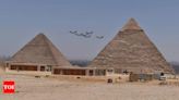 Indian Rafales fly over Great Pyramids in Egypt, soar over Greece | India News - Times of India