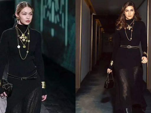 Kriti Sanon vs Gigi Hadid: Who wore Chanel's stunning black ensemble better? - Times of India