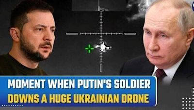 VIDEO: Russian Soldier Takes Down Large Ukrainian Drone with Impeccable Rifle Shot!