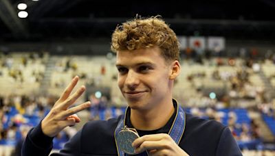 Superstar swimmer Leon Marchand suffers ‘blurred vision’ ahead of bizarre Olympic double