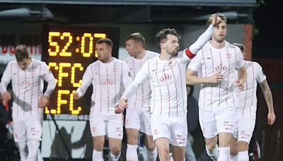 Tiernan Lynch’s Larne fight back to claim victory over Cliftonville at Solitude