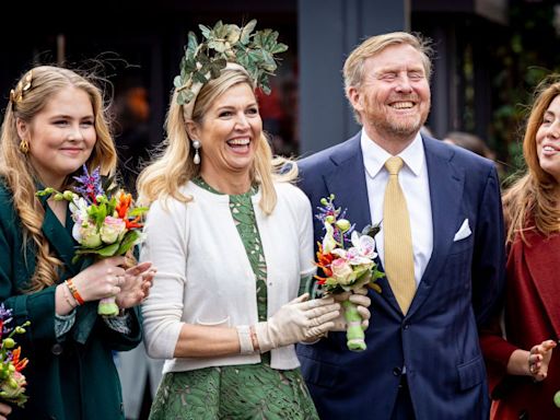 Queen Maxima of the Netherlands Wore an Eye-Catching Butterfly Headpiece for King's Day