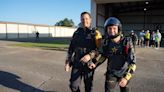 Darlington track president jumps for military appreciation