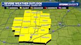 Chance of multiple rounds of showers, storms this week; Damaging winds, hail, heavy rain possible