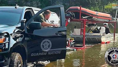 Search and Rescue at Devil’s Promenade on Spring River, 911 reported drowning. Courtesy QNMS.