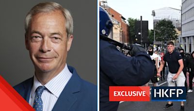 Exclusive: UK right-wing MP Nigel Farage visited Hong Kong as anti-immigration riots spread across Britain