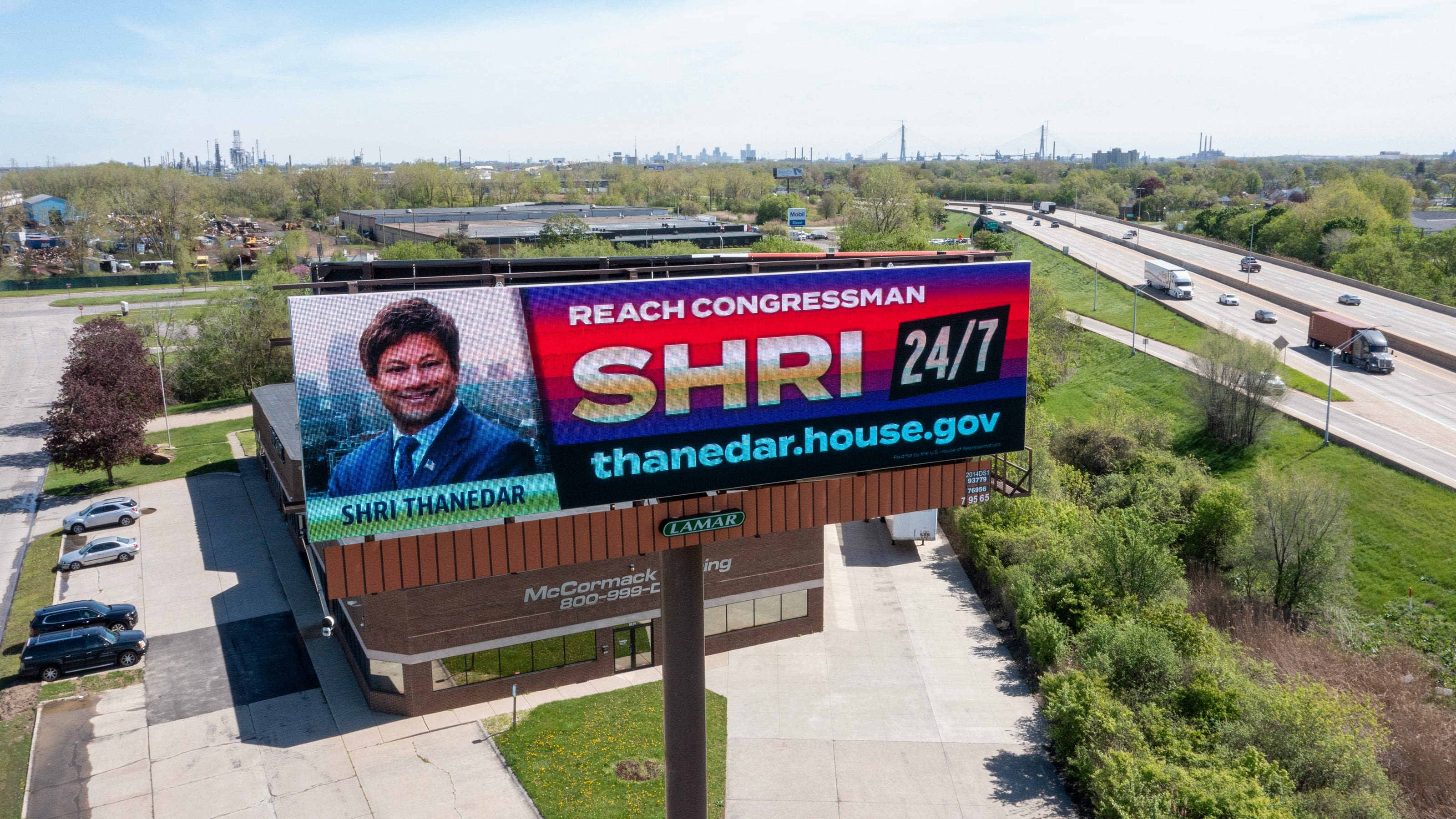 Detroit congressman Shri Thanedar spending big on TV ads, billboards using taxpayer funds
