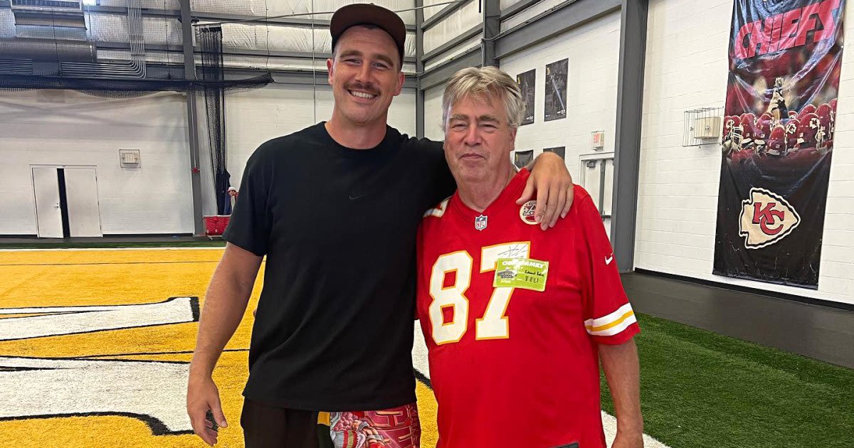 Travis Kelce Celebrates ‘Big Guy’ Ed Kelce Tribute Full of Hugs