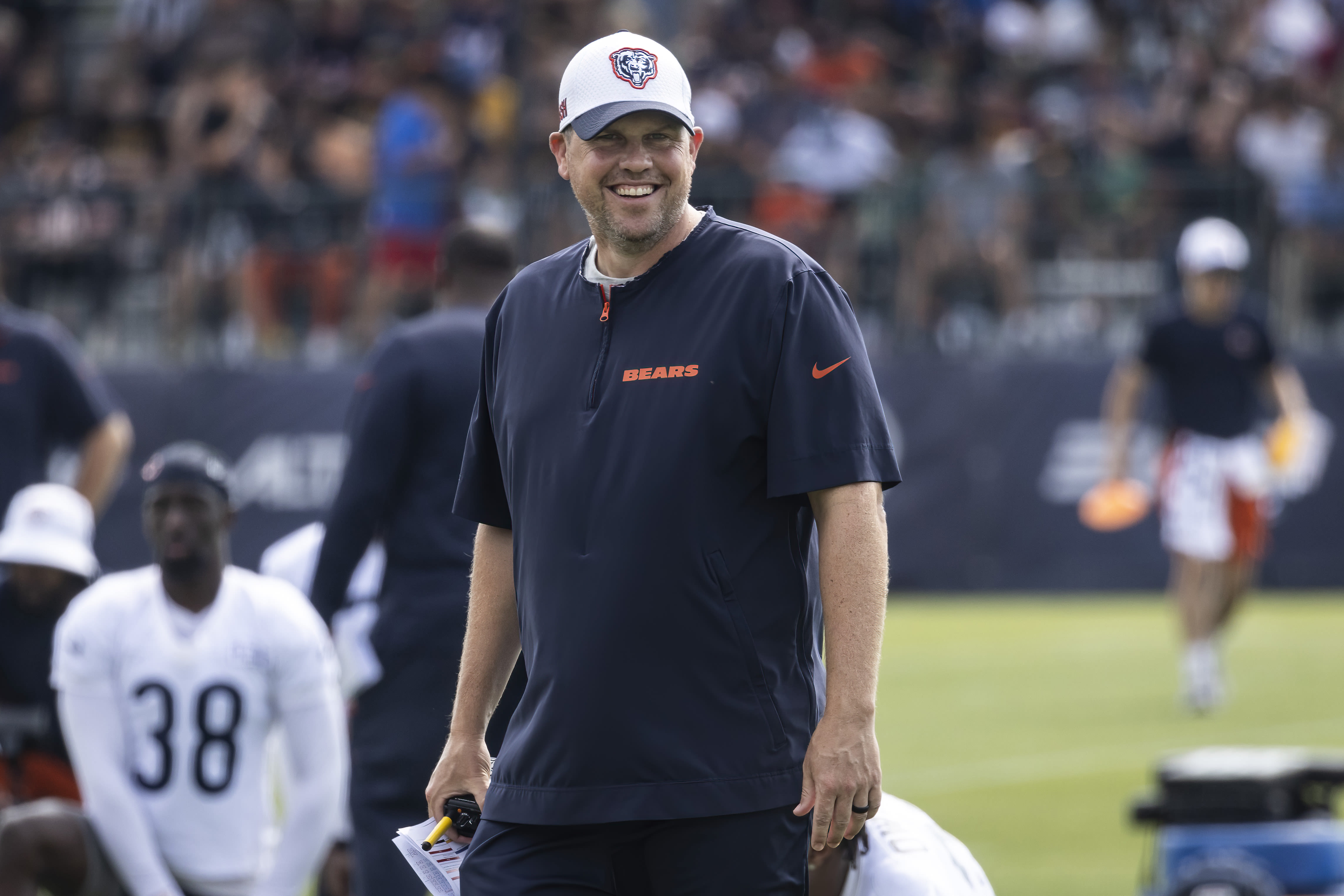 Bears offensive coordinator Shane Waldron preaches 'manage expectations' for rookie QB Caleb Williams