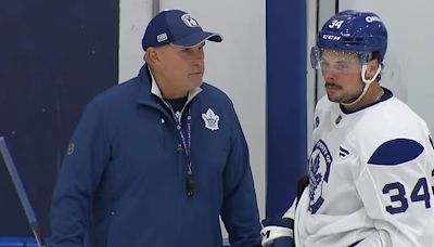 Craig Berube gives an update on Auston Matthews' injury status