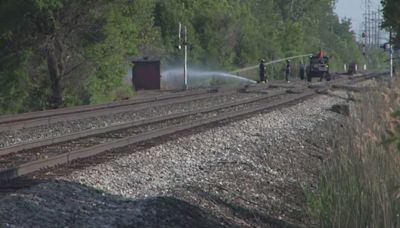 Firefighters battle brush fires along local train tracks