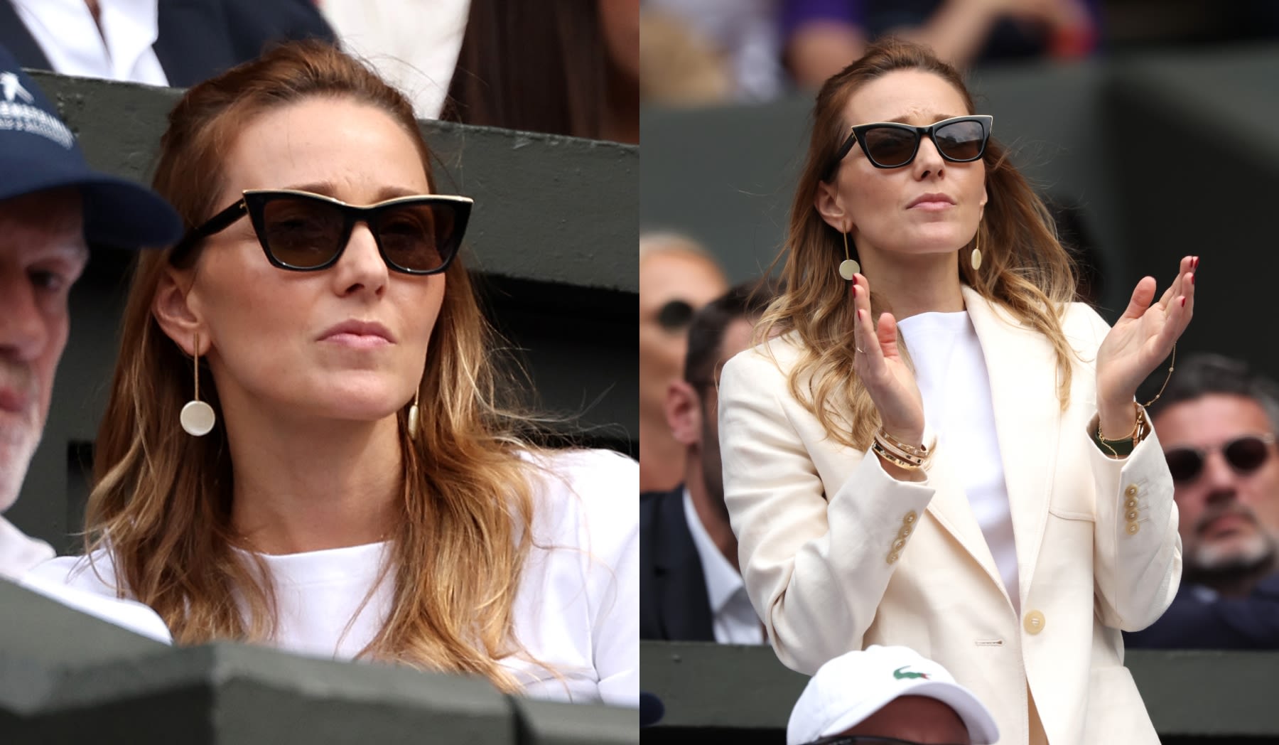 Novak Djokovic’s Wife Jelena Goes Minimalist in Cream Suit and Sleek Cat-eye Shades at Wimbledon 2024 Men’s Final