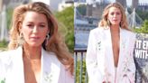 Blake Lively Suits Up in Stella McCartney Blazer and Trousers With Botanical Embroidery for ‘It Ends With Us’ Photo-call in London